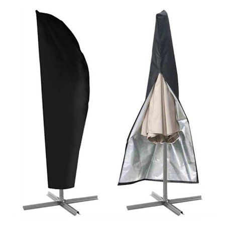 Banan Parasol Cover Cantilever Stor Umbrare Cover med dragkedja UV-beständig, vindbeständig, trädgårdsparaplyöverdrag, 265cm