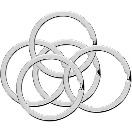 Platta nyckelringar 50 st 1 tum platta nyckelringar metall nyckelring R