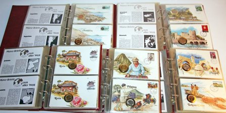 Hele verden - Samling af møntbreve i 5 ringbind