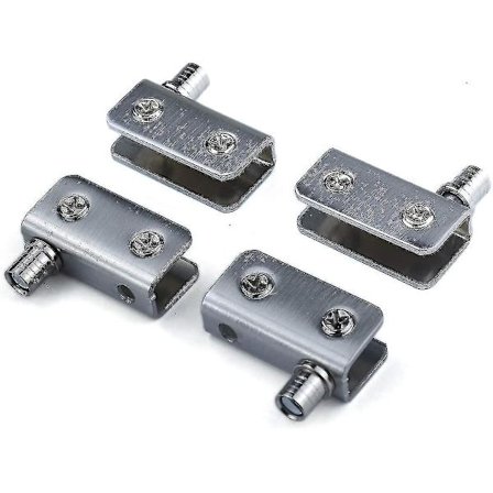 Pakke med 4 Glasdørshængsler 90° Drejehængsel, Glas Uden Boring, Rustfrit Stål