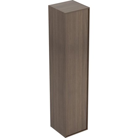 Ifö Sense Art Högskåp 1 dörr, invändig spegel, mörkbrun, Badrum