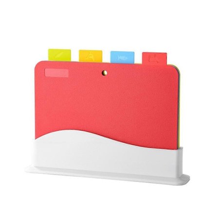 Flexibla skärbrädor i plast med matikoner, halkfria tunna skärmattor för köket