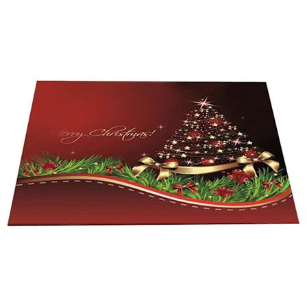 Julepynt Teppematte 119x79 cm, Sklisikre Juletepper, God Jul Dekorativ Vinter Velkomst Dørmatter[D]