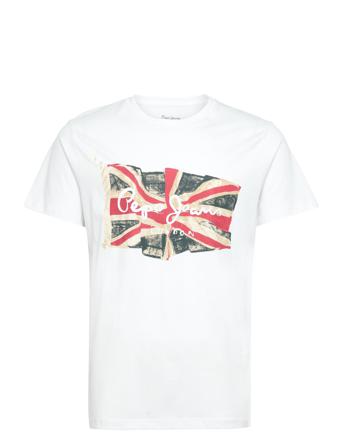 Flag Logo N T-shirt Hvid Pepe Jeans London