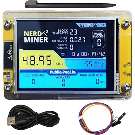 Ny Nerdminer V3 2,8-tommers BTC Solo Lottery Nerd Miner Crypto Solo Mining Machine