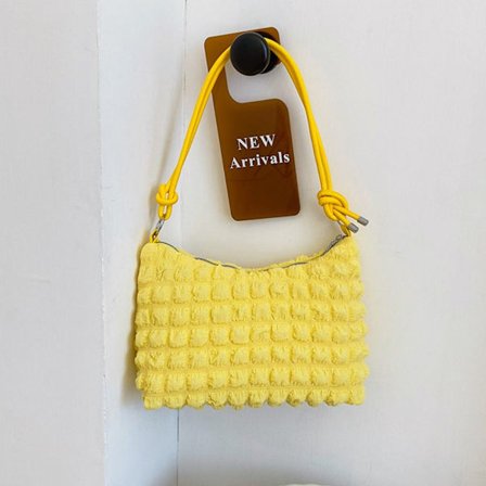 Ruudullinen Kangaskassi Cloud Armpit Bag KELTAINEN