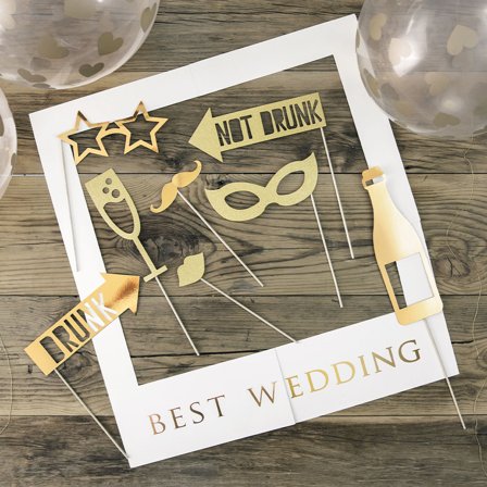 Photo Booth Set Valokuvausrekvisiitta Häihin