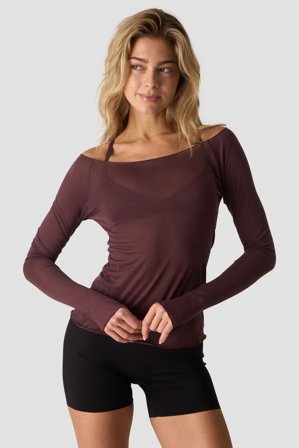 Nimble Thin Long Sleeve Dull Berry Red
