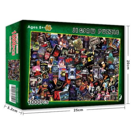 Puslespill for 1000 stykker Papirstikksag Puslespill Pedagogisk Intellektuell Dekomprimering DIY Puslespill Leker Gave Horror movie
