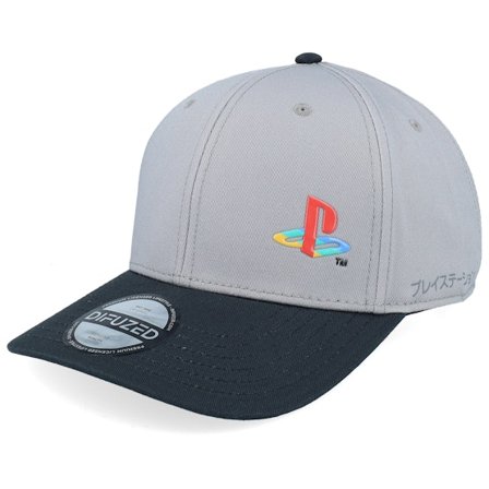 Difuzed - Grau Adjustable Cap - Playstation Logo Grey/Vintage Black Adjustable @ Hatstore