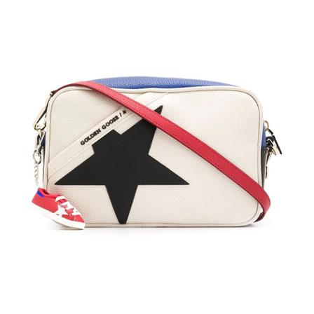 Golden Goose, Embossed star cross body bag Biały, Kobieta, Rozmiar: ONE Size
