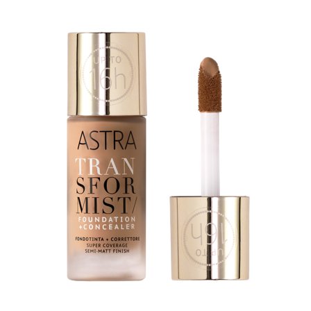 ASTRA MAKEUP TRANSFORMIST FOUNDATION + CONCEALER 005W - CARAMEL 18ml - Fondotinta liquido