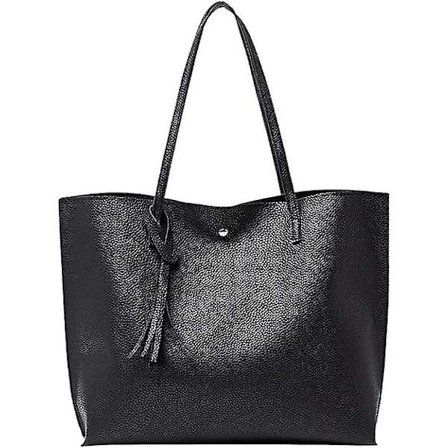 (pow yeah!) Tote Bag til Kvinder, Damehåndtaske, Blødt PU-Læder Stor Kapacitet Damehåndtaske med Øvre Håndtag og Skulderrem
