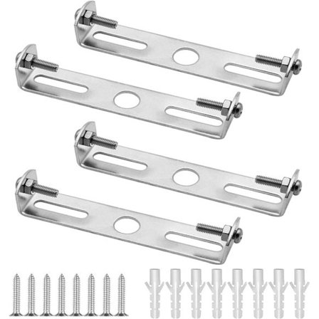 4 takpaneler - lysarmaturbraketter - metall - 9 cm - med skruer