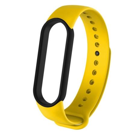 Xiaomi Mi Band 5 kaksivärinen kellonauha - Musta / Keltainen Yellow