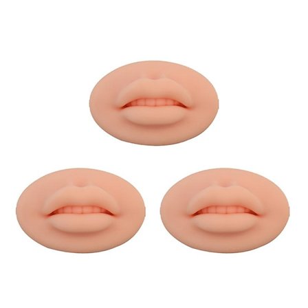 3 stk. Simulering 5d Tredimensjonale Silikonlepper Tattoo Lip Tra