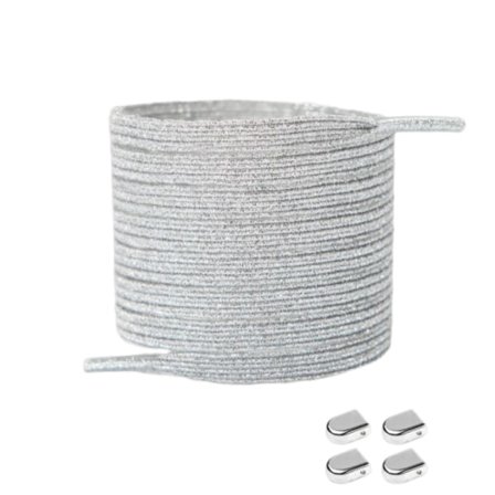 Inga skosnören med pressspännen Silver Silver