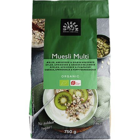Urtekram Havremysli multi Ø 750 g, Helse & Madvarer, Gryn, Flager & Drys, Drys