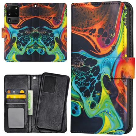 Samsung Galaxy S20 Ultra - Lompakkokotelo/Kuoret Marmori Multicolor