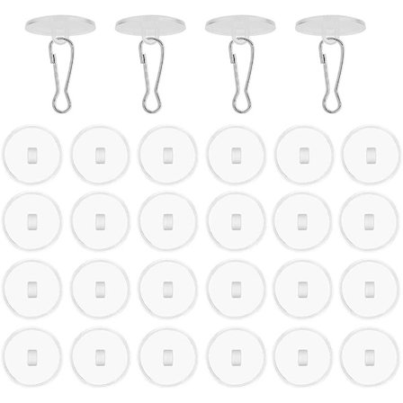 20-pack genomskinliga självhäftande takkrokar, ingen borrning krävs, tak