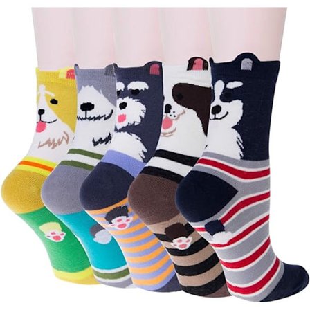 Hundesokker 5-pak nye kvinnesokker kryss-border bomull so