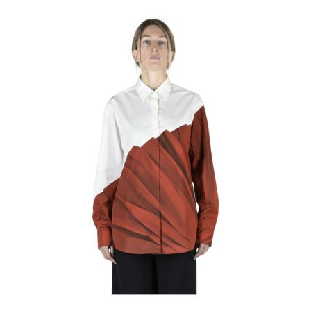 Dries Van Noten Shirts röd, Dam, Dam, Storlek: L