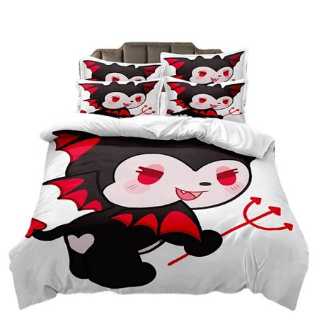 Söpö sarjakuvamainen Kuromi-kuvioinen painettu pussilakana ka5