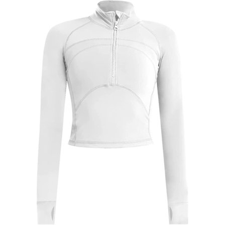 Träningstoppar för damer, långärmad sport-t-shirt, tränings- och yoga-crop tops för damer