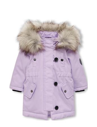 Kmgnewiris Fur Parka Otw Parka Takki Purple Kids Only
