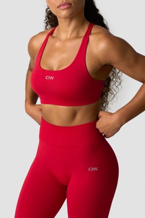 ICANIWILL - Smooth Seamless Sports Bra Red Cherry - Dame - ICIW