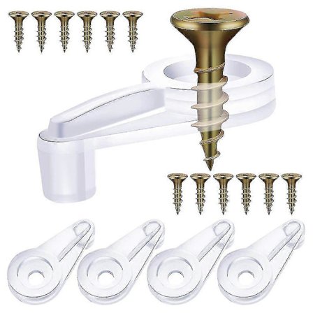 100 Pakke Glassfeste Klips Sett Skap Glass Klips (gjennomsiktig)