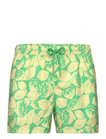 Borg Print Swim Shorts Green Björn Borg