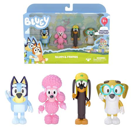 Bluey & Vänner Minifigurset 4-pack Multifärg One Size
