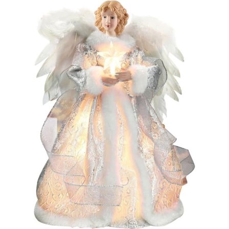 Christmas Tree Angel with LED – Christmas Tree Decoration / Beautiful Angel Decoration for Christmas Tree, Christmas Ornaments for Christmas
