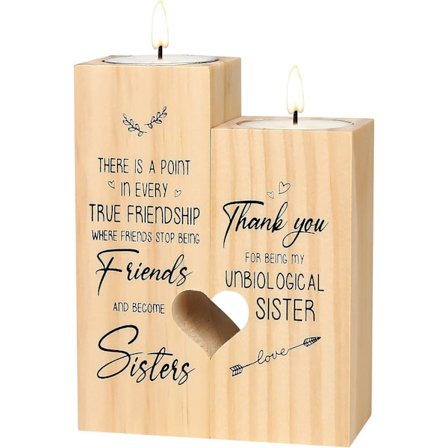 Hjärtformad ljusstake med ljus, True Friendship Tack-ljus