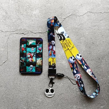 The Nightmare Before Christmas ID-kort Holder Tegneserie Jack Skellington Sally Print Bus Case med Strop