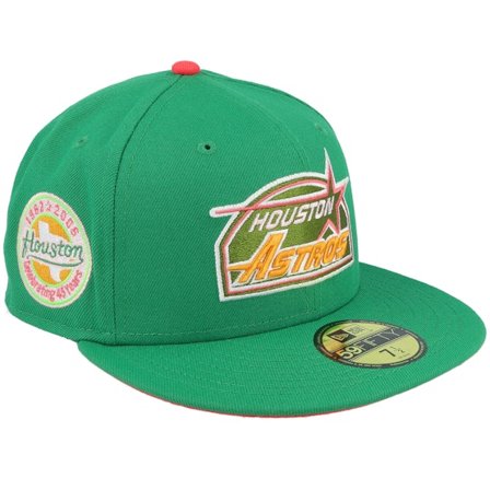New Era - MLB Green fitted Czapka Z Daszkiem - Houston Astros Lighthouse 59FIFTY 45 Years Green/Lava Fitted @ Hatstore