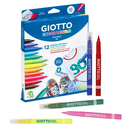 Giotto Textilpennor Decor Textile 12-set (3 år+)