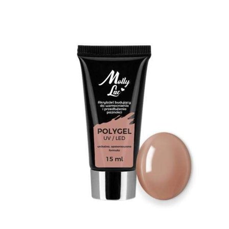 Polygel - Pulver gel - Lysebrun 15ml - Akryl gel