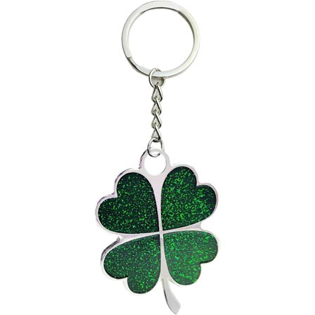 Fyrklöver Nyckelring med Nyckelring Fyrklöver Stil Nyckelkedja Tag För Nycklar Ryggsäckar och Bagage