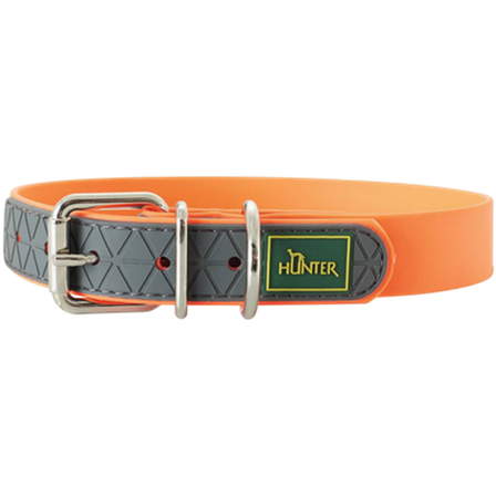 Hunter - Dog Collar Convenience Neon Orange S 40 - Neck 28-36cm - Hund - Halsbånd - ZOO.no