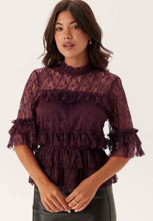 BUBBLEROOM Frill Lace Blouse Klær