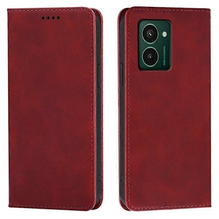 Kompatibel med HMD Pulse Pro Fodral Plånbok Kalvtextur Läder Telefonskal med Dold Magnetisk Stängning