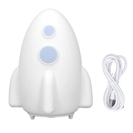 2024 LED nattlampe syv farger USB lading nattlys silikon for gaver babyrom soverom gang
