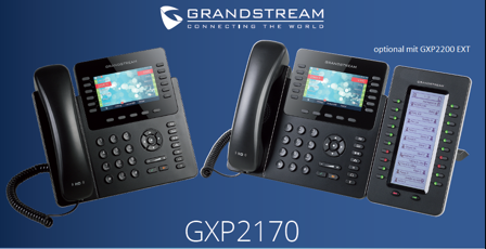 GRANDSTREAM GXP2170 - VoIP-telefon - med Bluetooth-grensesnitt - 5-veis anropskapasitet
