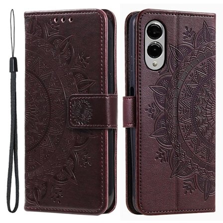 For Samsung Galaxy S25 Edge Lommebok Deksel Shell Mandala Blomstermønster