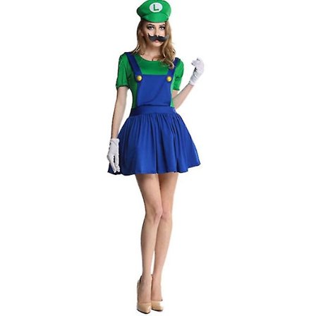 super Mario Luigi Cosplay Kostume Voksne Børn Fancy Dress Outfit Tøj