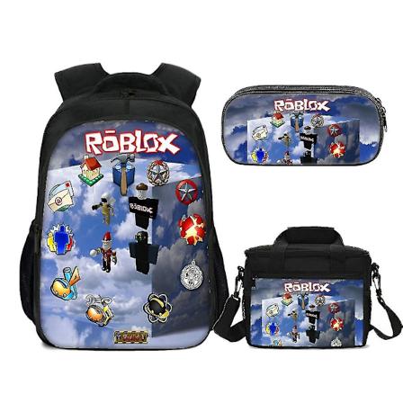 2023 Uusi saapuminen 3 kpl/setti Anime Roblox -reppu, rento kannettava reppu laukulla, kynäpussi