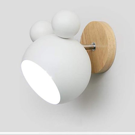 Seinänvalaisin Yksinkertainen Sarjakuvamalli Neljännespeppu Söpö Kaunis Seinänvalaisin Makuuhuoneeseen Ei Lamppua Valkoinen