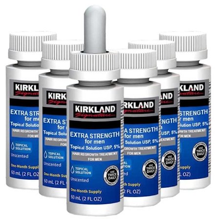 6x Kirkland Strength 5% Men Hair Regrowth 60ml Hair Loss